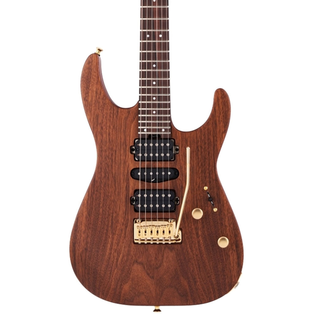 Charvel - MJ DK24 HSH 2PT E Mahogany with Figured Walnut - Streaky Ebony Fingerboard - Natural