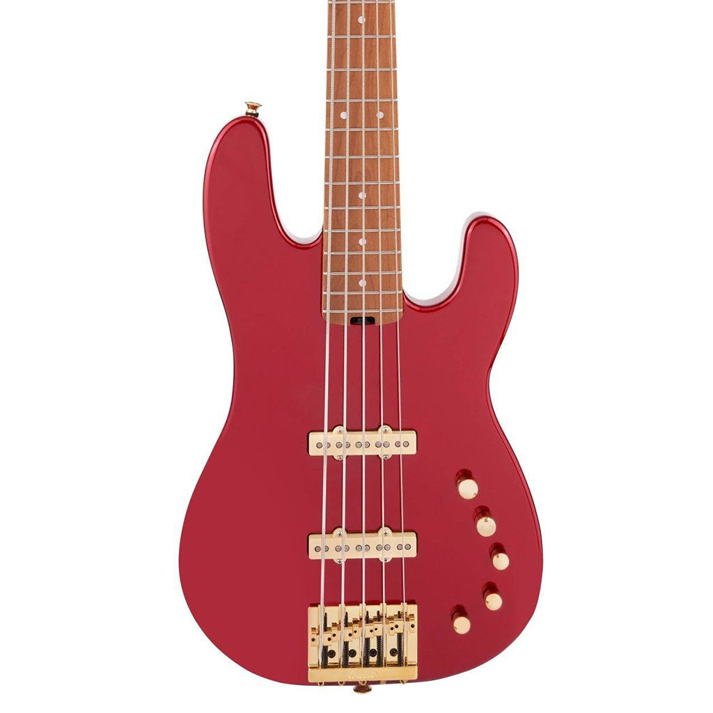 Charvel - Pro-Mod San Dimas® Bass JJ V - Caramelized Maple Fingerboard, Candy Apple Red