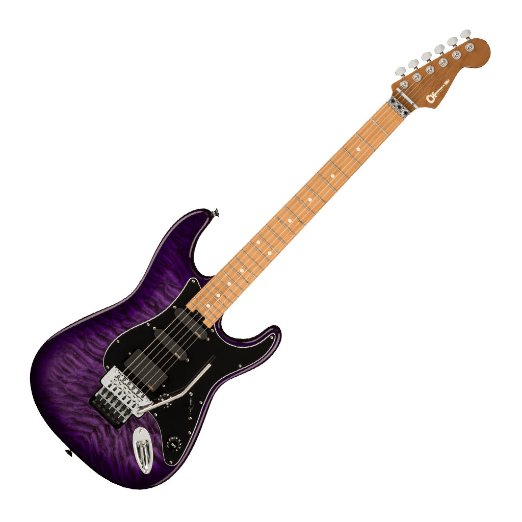 Charvel Marco Sfogli Signature Pro Mod So Cal Style 1 HSS FR CM QM Caramelized Maple Fingerboard Transparent Purple Burst