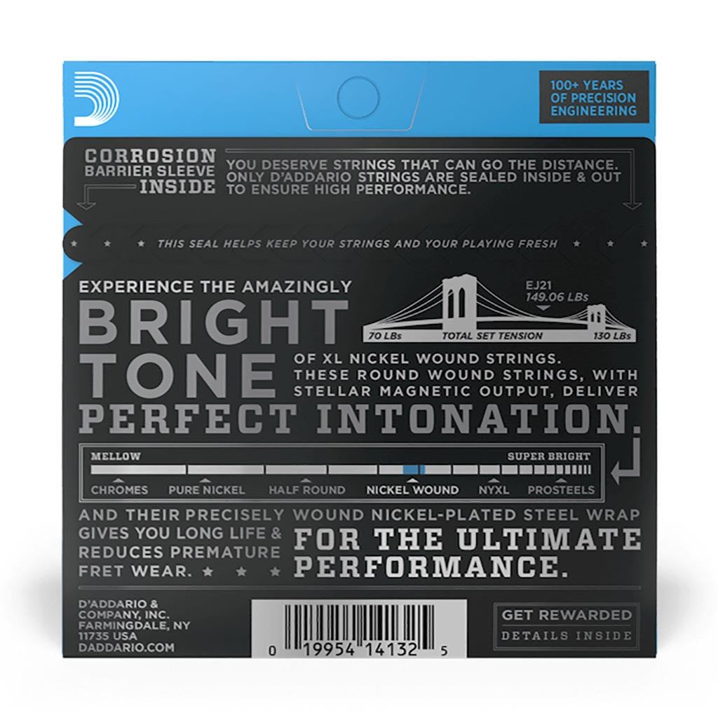 D'Addario - EJ21 - XL Jazz Lite Nickel Wound - Electric Guitar Strings