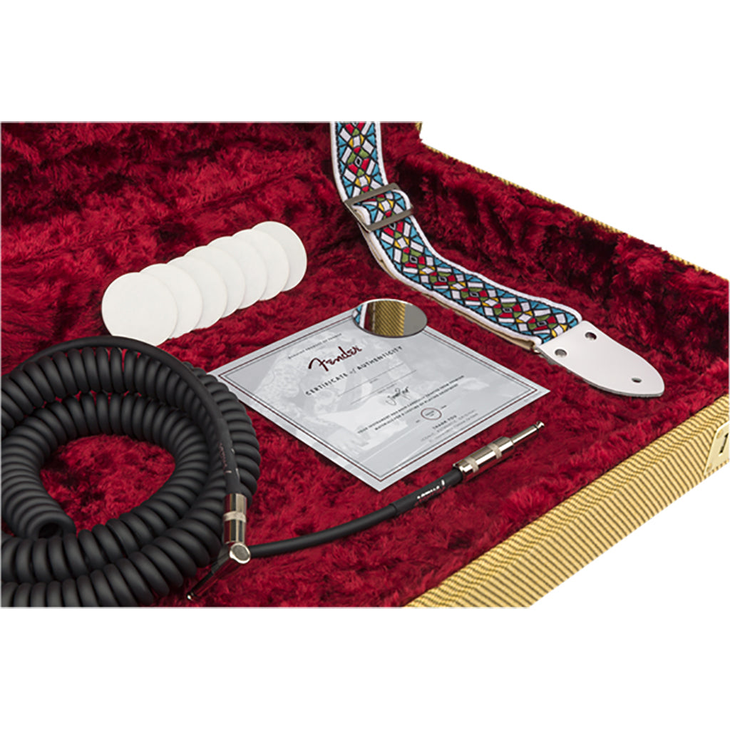 Fender Jimmy Page Mirror Telecaster - White Blonde - Rosewood - Inside Case