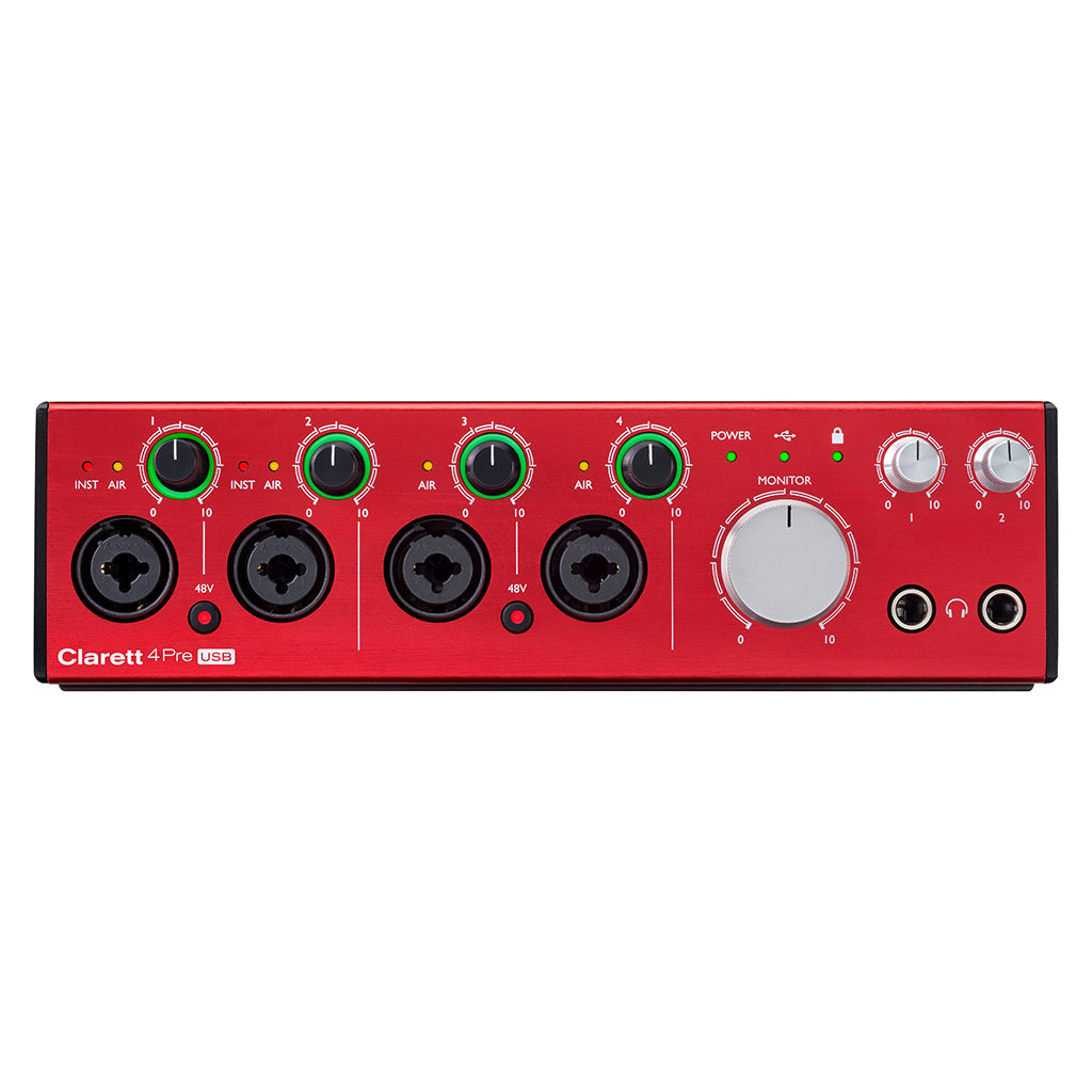 Focusrite Clarrett 4Pre USB  10 in 4 out Audio Interface