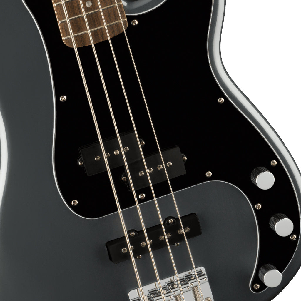 Squier Affinity Series Precision Bass PJ Laurel Fingerboard Black Pickguard Charcoal Frost Metallic