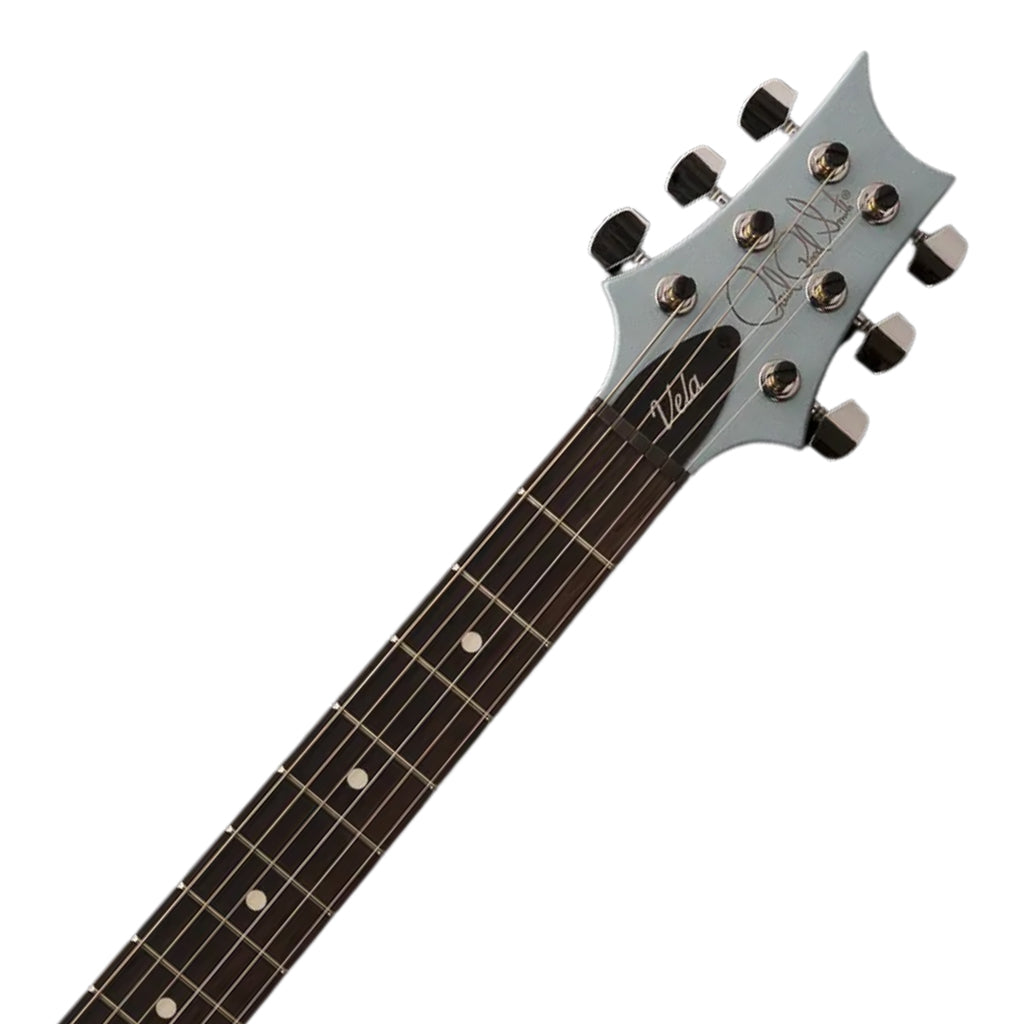PRS S2 Vela Frost Blue Metallica Dot inlay