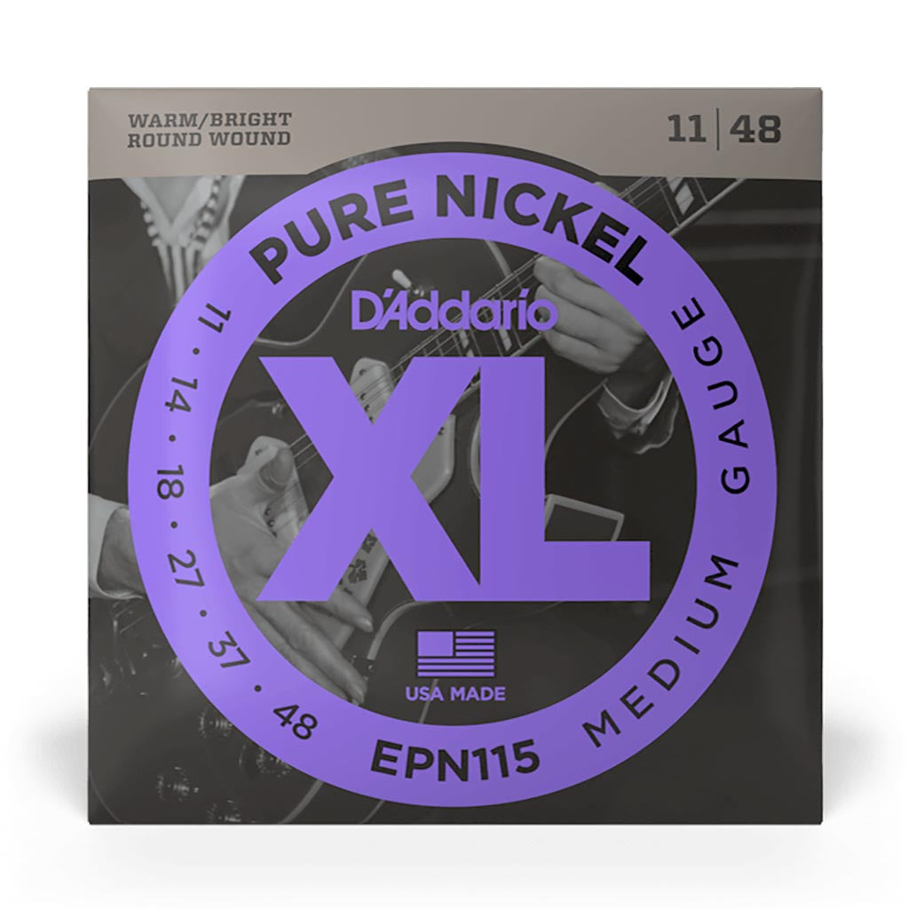 D'Addario - EPN115 - Pure Nickel Blues Jazz Rock 11-48 - Electric Guitar Strings
