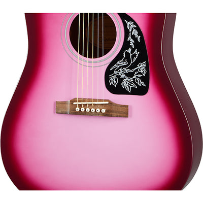 Epiphone - Starling Square Shoulder Dreadnought Acoustic Guitar - Hot Pink Pearl