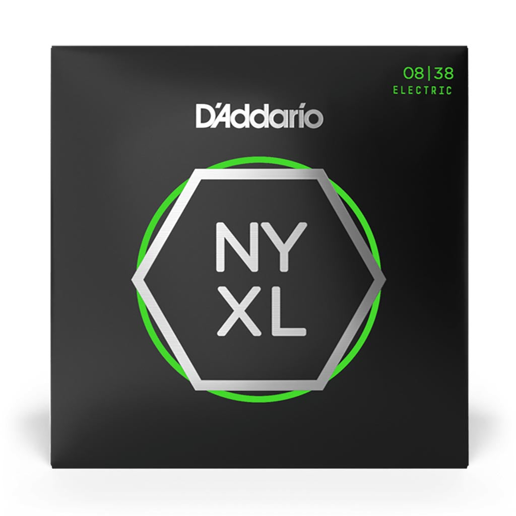 D'Addario - NYXL0838 - NYXL 08-38 Nickel Wound Electric Guitars Strings, Extra Super Light - Electric Guitar Strings-Sky Music