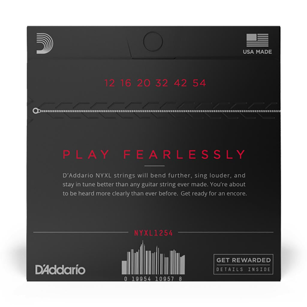 D'Addario - NYXL1254 - NYXL 12-54 Nickel Wound Electric Guitars Strings, Super Light - Electric Guitar Strings
