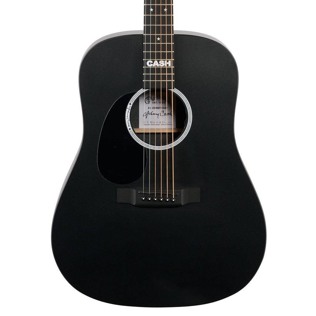 Martin DX Johnny Cash X Series Signature Edition Left Handed Jett Black