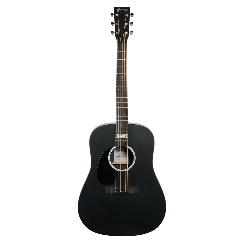 Martin DX Johnny Cash X Series Signature Edition Left Handed Jett Black