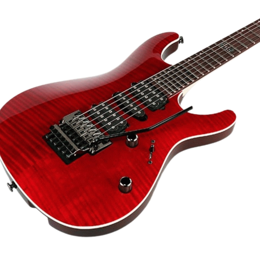 Ibanez - KIKO100 Kiko Signature Model Electric Guitar with Case - Transparent Ruby Red
