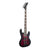 Jackson - JS Series Concert™ Bass JS3VQ, Amaranth Fingerboard - Transparent Red Burst-Sky Music