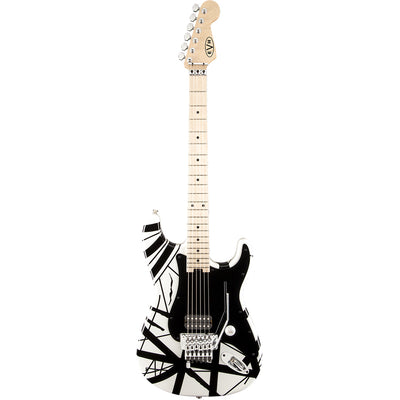 EVH Striped Series White with Black Stripes Front