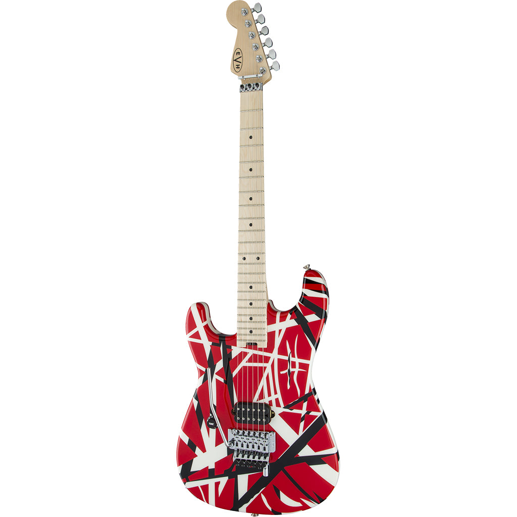 EVH Striped Series Left Handed Red Black White Hero