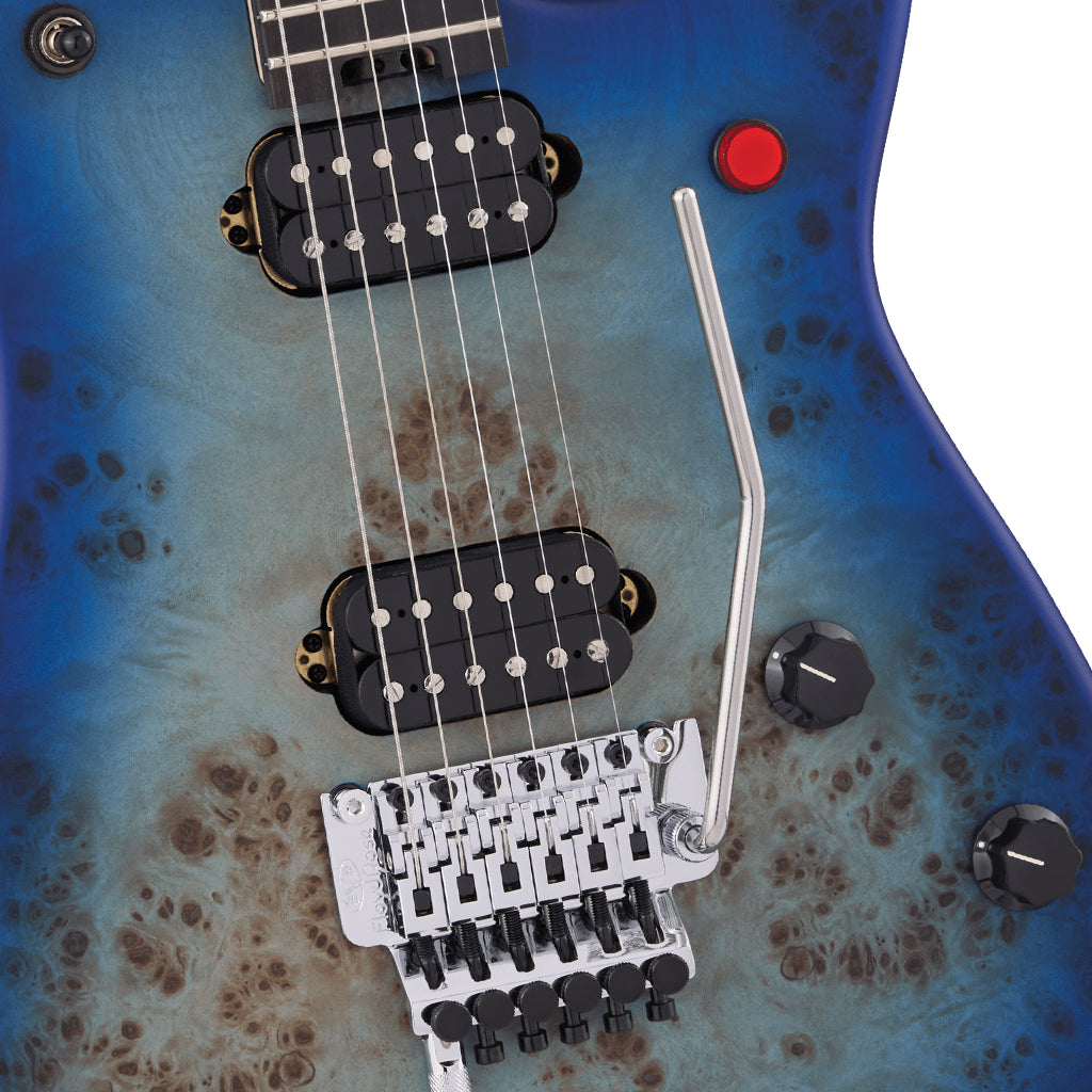 EVH 5150 Series Deluxe Poplar Burl Ebony Fingerboard Aqua Burst