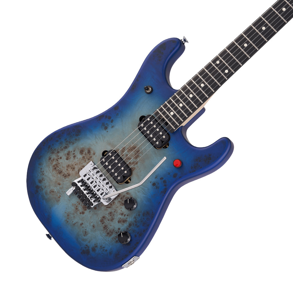 EVH 5150 Series Deluxe Poplar Burl Ebony Fingerboard Aqua Burst