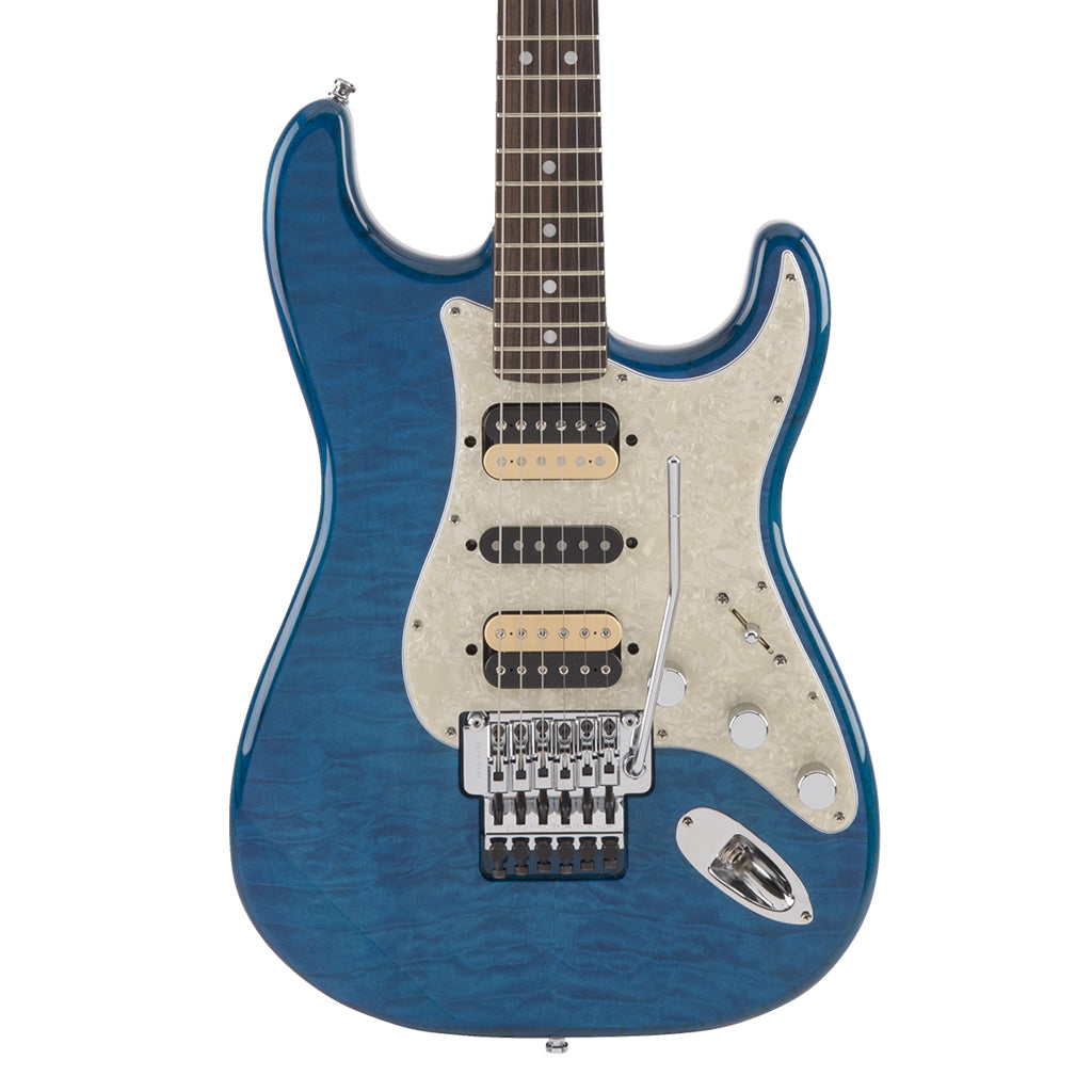 Fender Michiya Haruhata Stratocaster Rosewood Fingerboard Caribbean Blue Transparent