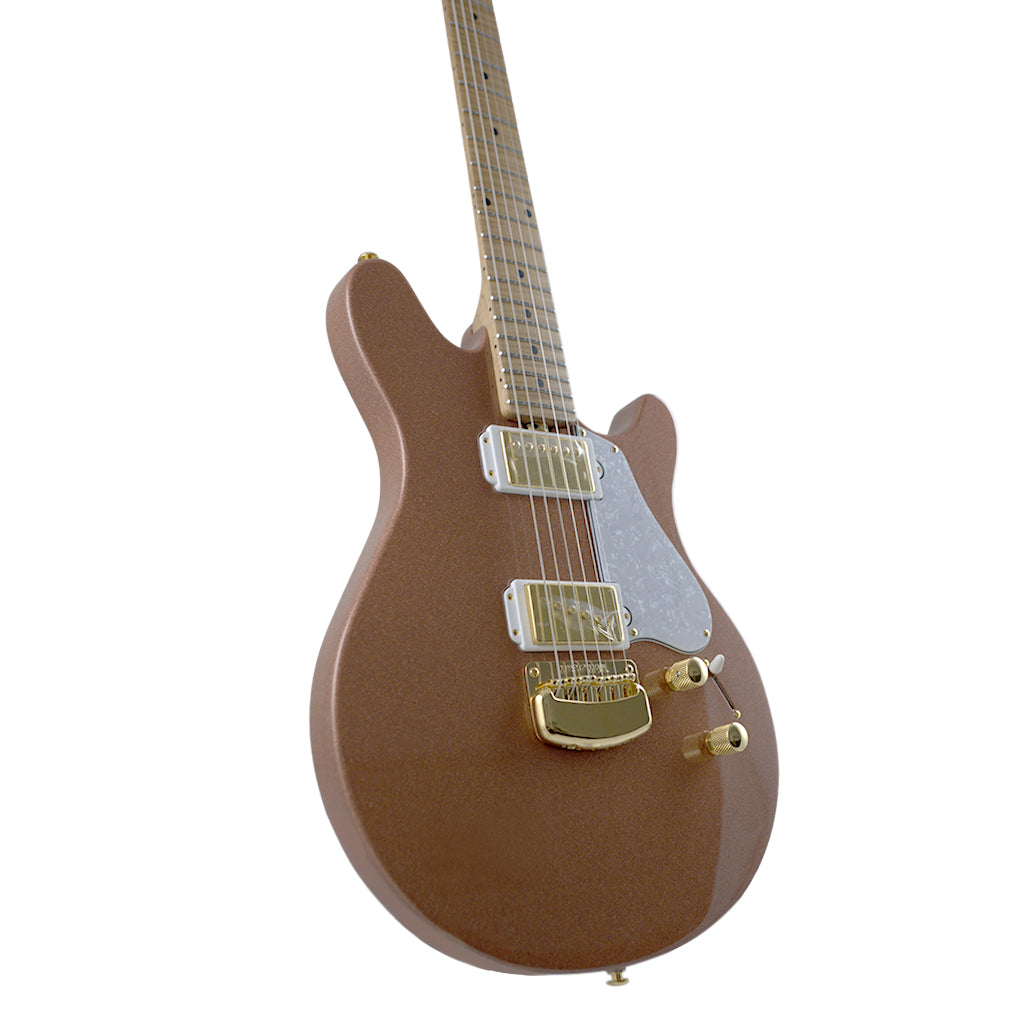 Ernie Ball Music Man Valentine w/White Pearloid Pickguard - Pink Champagne