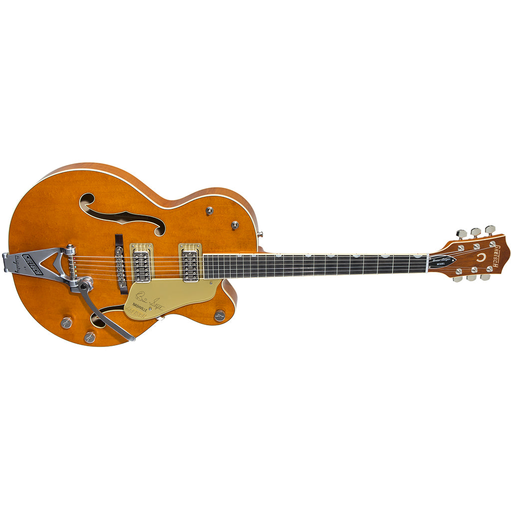Gretsch - G6120T-BSSMK Brian Setzer Signature Nashville Hollow Body - 59 "Smoke" with Bigsby - Smoke Orange - Ebony Fingerboard-Sky Music