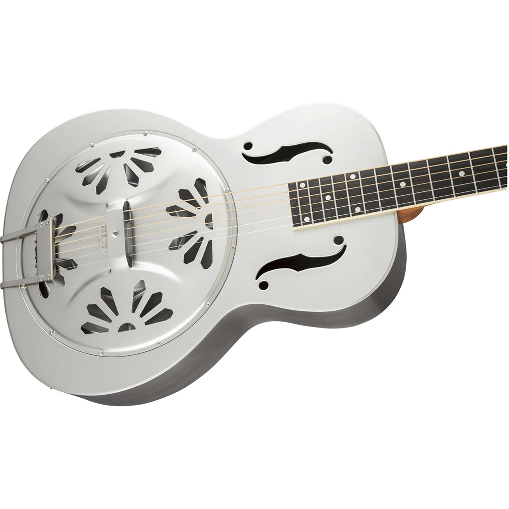 Gretsch - G9221 Bobtail™ Steel Round-Neck A.E., Steel Body Spider Cone Resonator Guitar, Fishman® Nashville Resonator Pickup-Sky Music