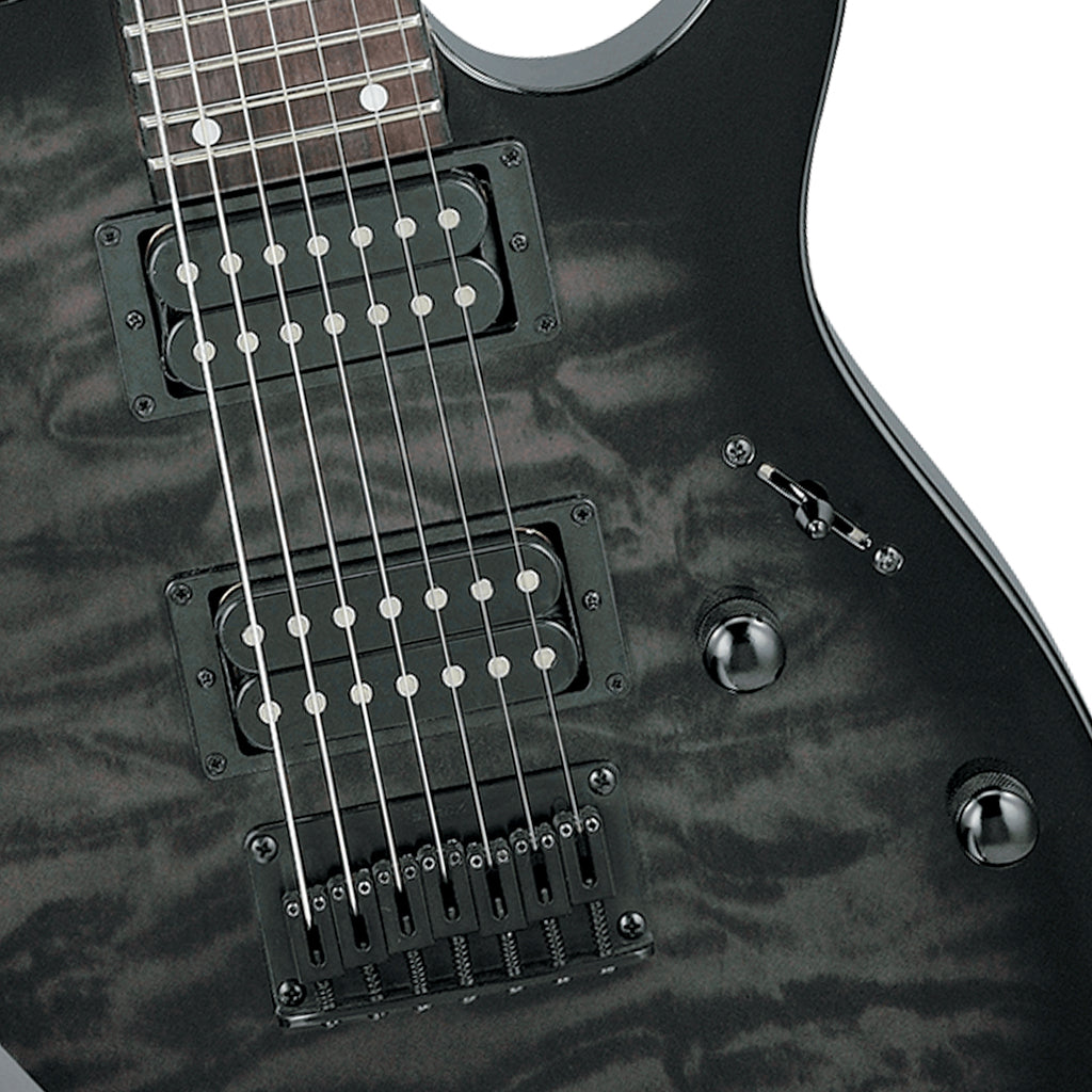 Ibanez GRG7221QA 7 String Transparent Black Sunburst