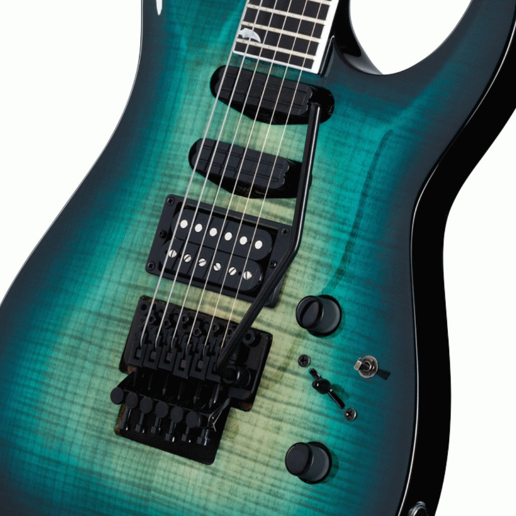 Kramer - SM1 Electric Guitar - Figured Caribbean Blue Perimeter