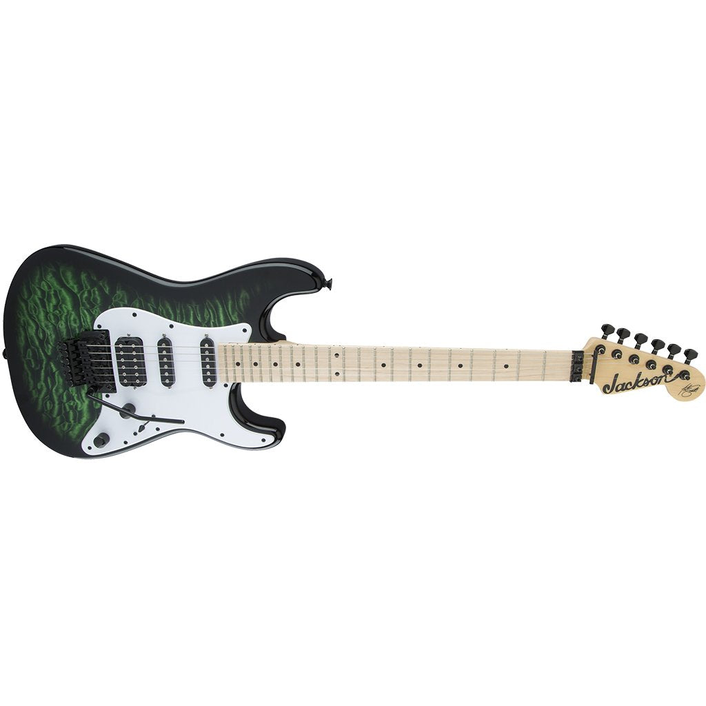 Jackson X Series Adrian Smith SDXQ - Transparent Green - Maple Fretboard