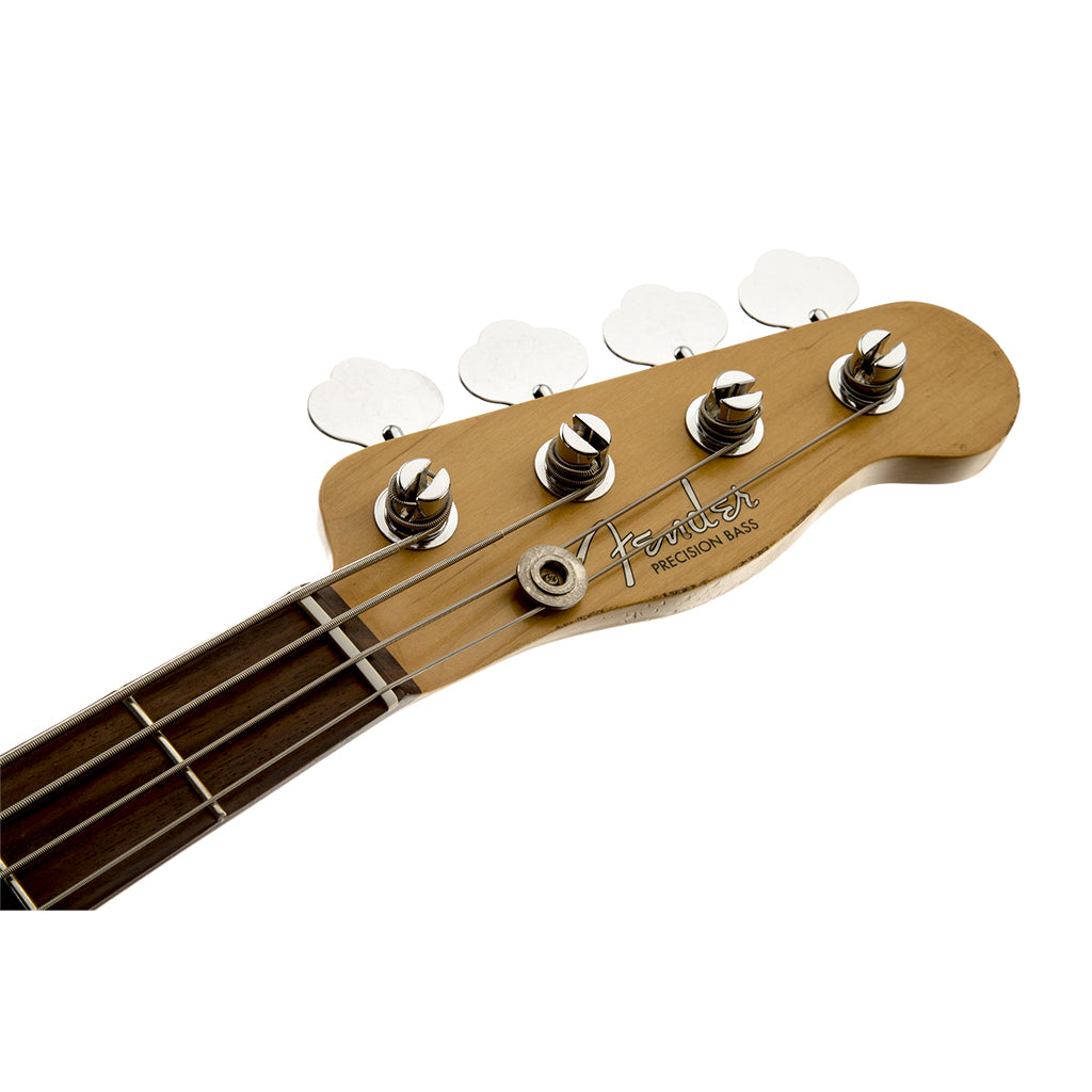 Fender Mike Dirnt Roadworn Precision Bass - White Blonde - Rosewood