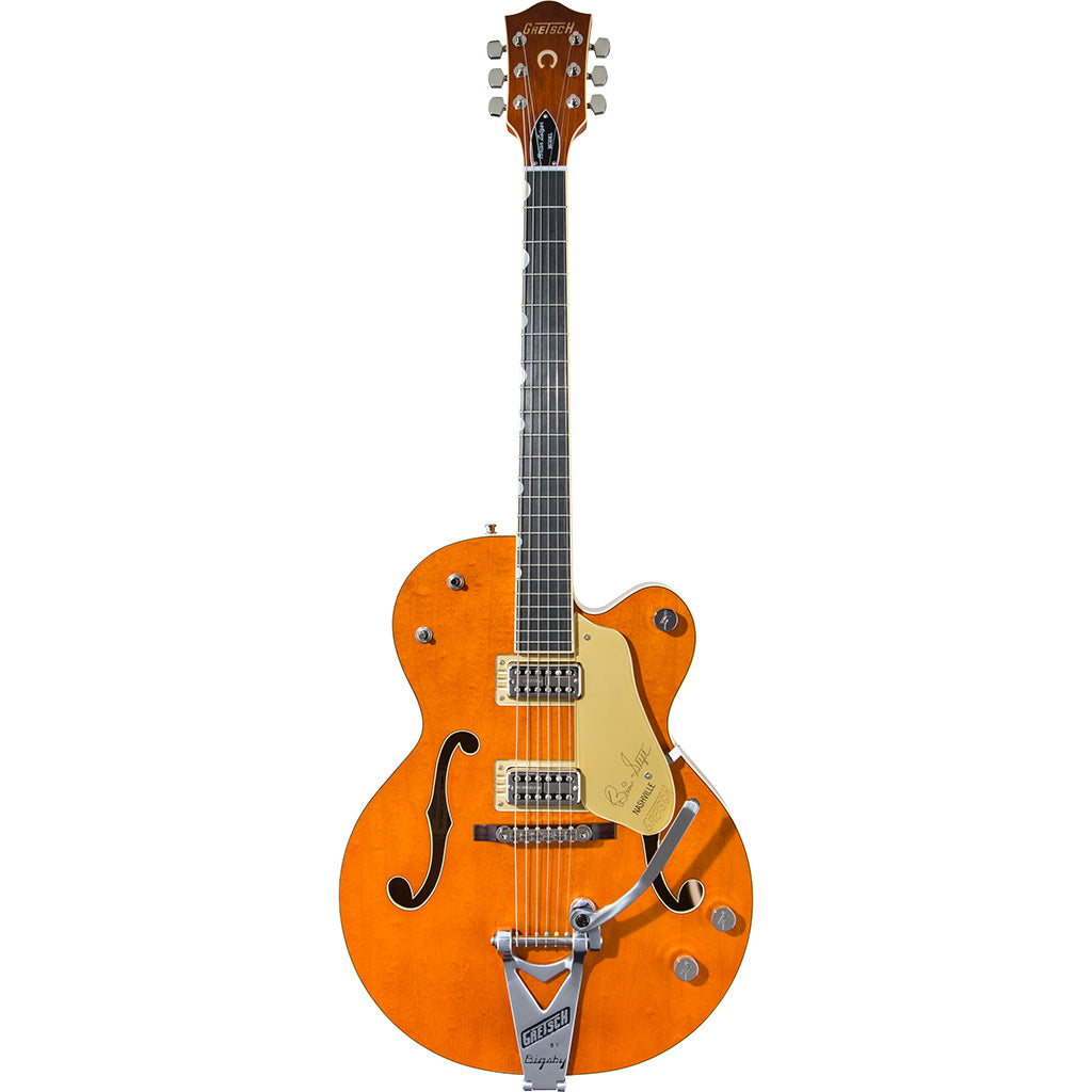Gretsch - G6120T-BSSMK Brian Setzer Signature Nashville Hollow Body - 59 "Smoke" with Bigsby - Smoke Orange - Ebony Fingerboard-Sky Music