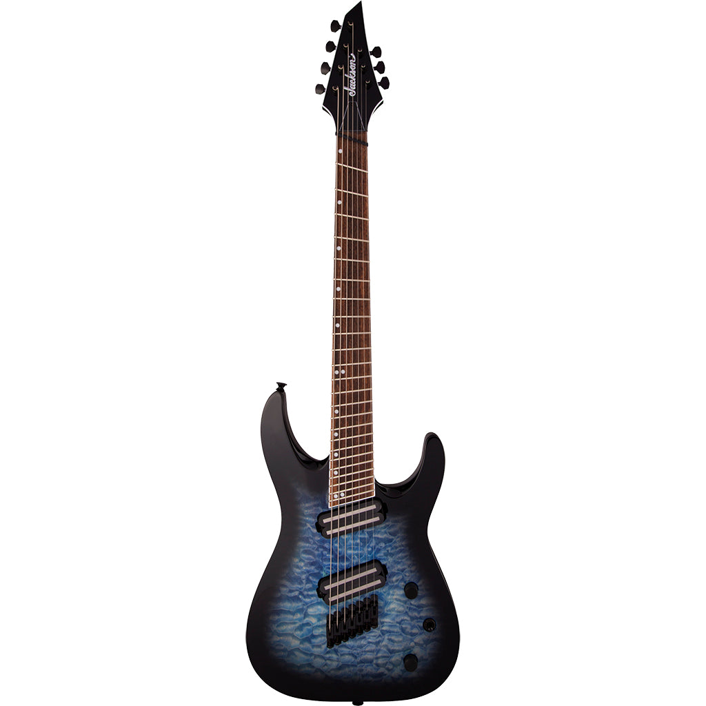 Jackson X Series Soloist Arch Top SLATX7Q MS In Transparent Blue Burst