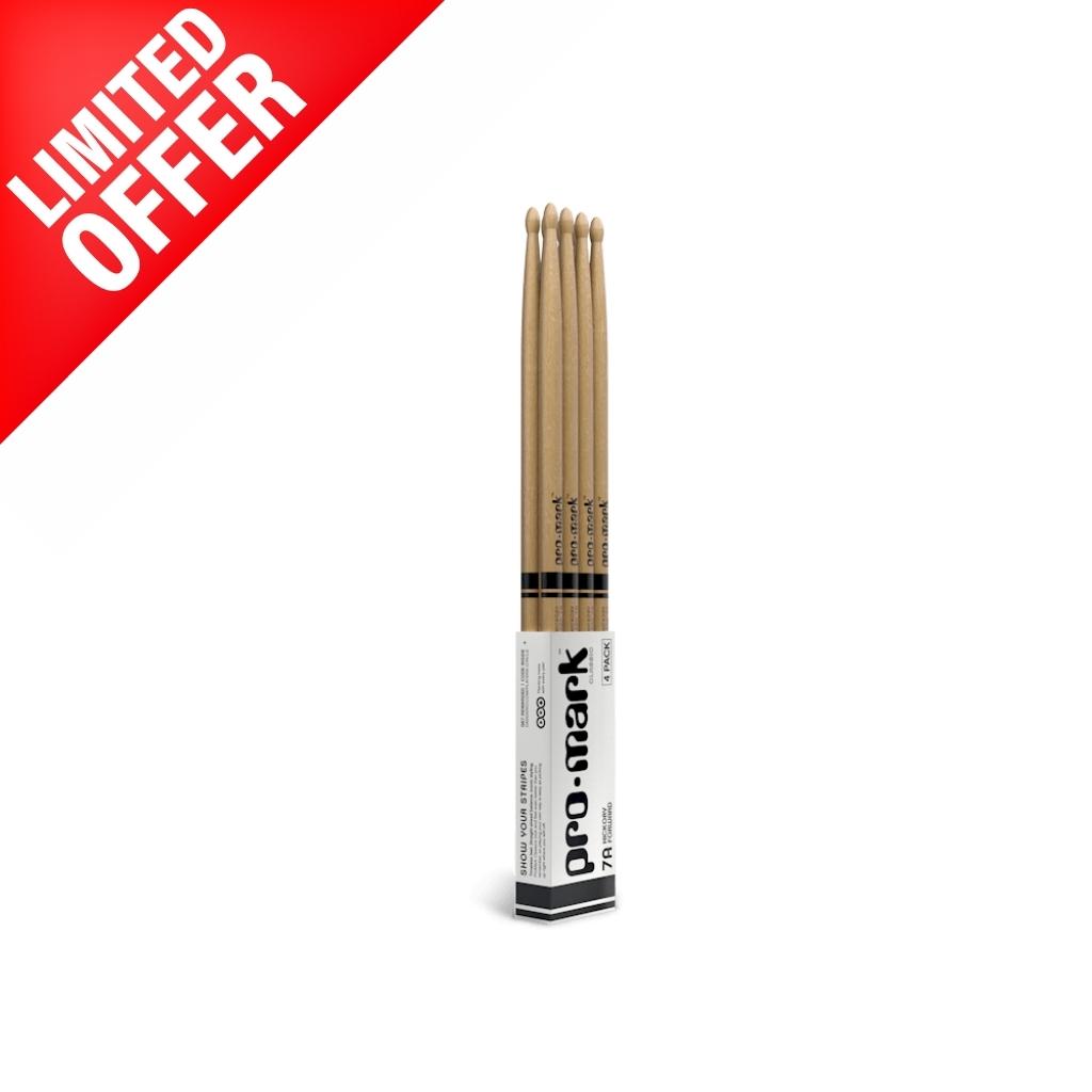ProMark Forward Hickory 7A Wood Tip - 4 Pack