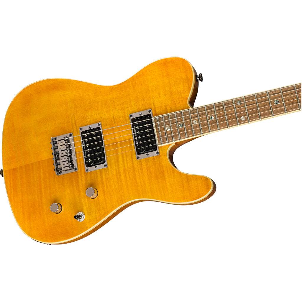 Fender Custom Telecaster HH - Flame Maple Amber - Laurel - Side