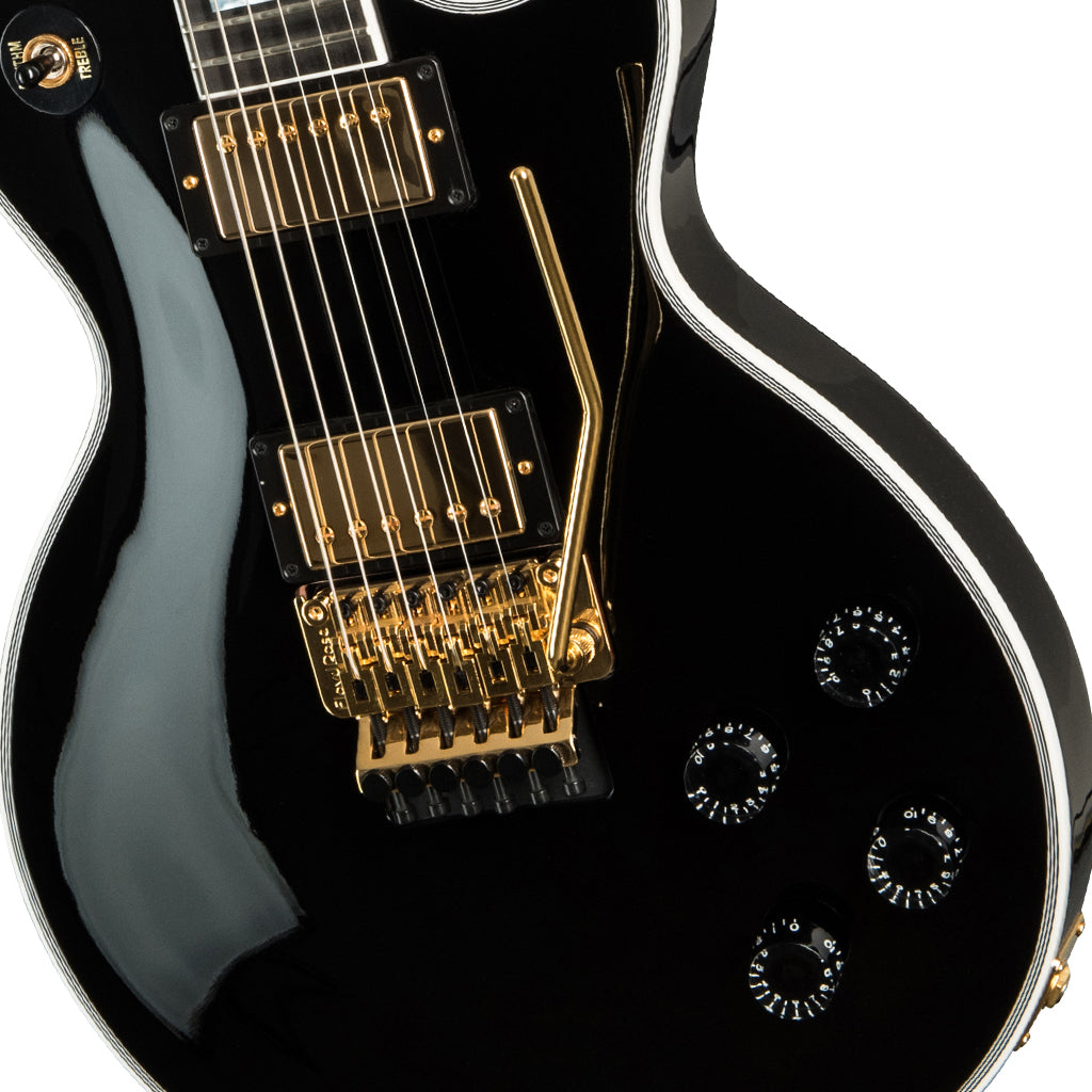 Gibson Les Paul Axcess Custom Ebony Gold Hardware Floyd Rose