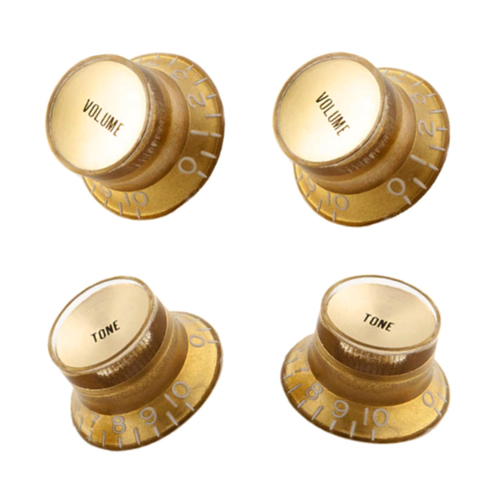Gibson Top Hat Knobs with Gold Metal Insert Gold 4 Pack