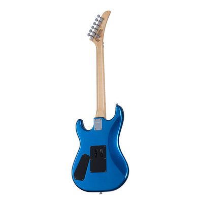 Kramer Baretta Reverse Headstock Electric Guitar with Soft Case White Lotus Custom Graphic White Candy Blue
