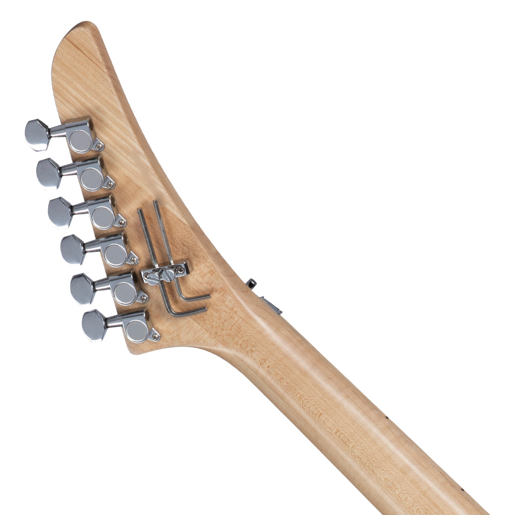 Kramer Baretta Reverse Headstock Electric Guitar with Soft Case White Lotus Custom Graphic White Candy Blue