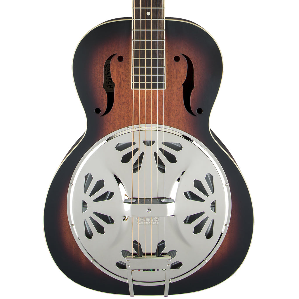 Gretsch - G9220 Bobtail™ Round-Neck A.E., Mahogany Body Spider Cone Resonator Guitar, Fishman® Nashville Resonator Pickup, 2-Color Sunburst