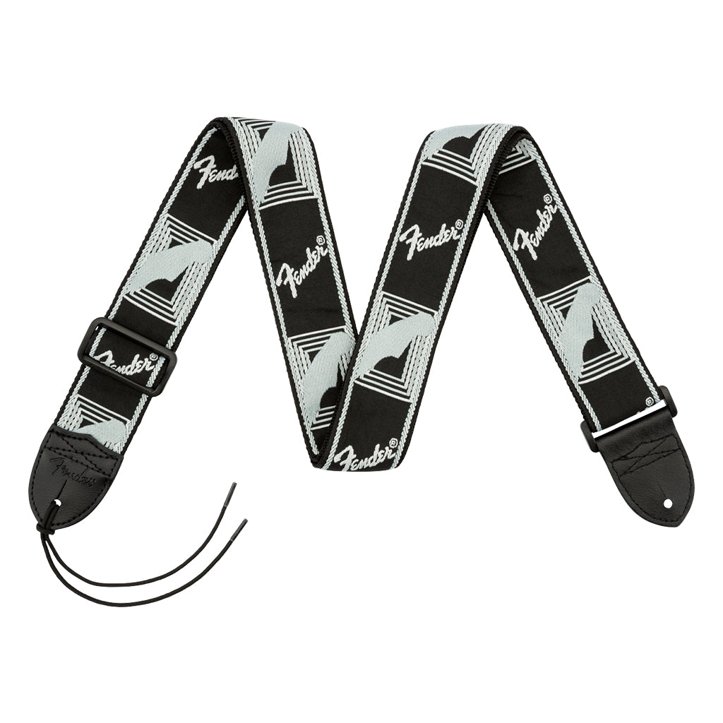 Fender 2 Monogrammed Strap Black Light Grey Dark Grey