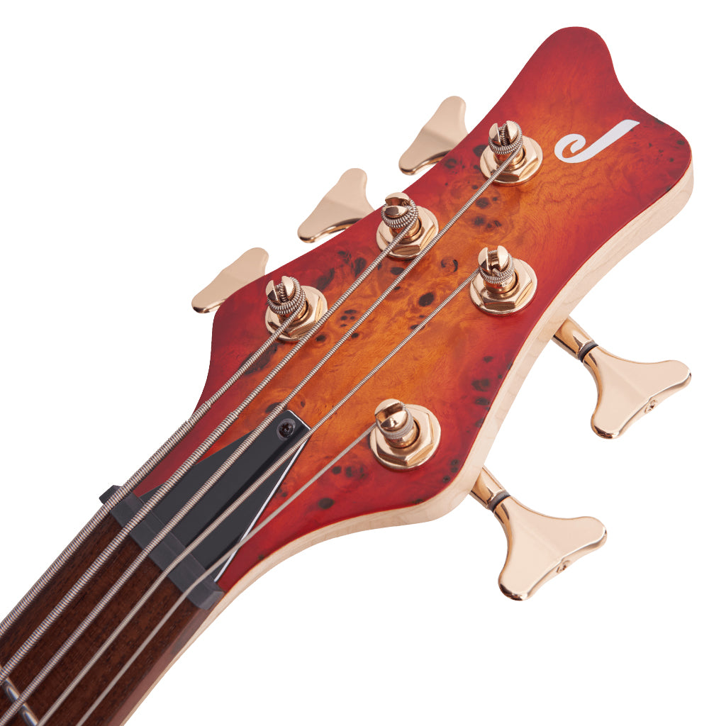 Jackson Pro Series Spectra Bass SBP V Caramelized Jatoba Fingerboard Transparent Cherry Burst