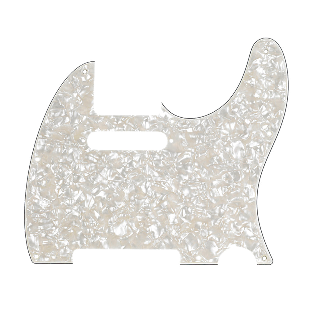 Pickguard Telecaster 8 Hole Mount Aged White Pearl 4 Ply