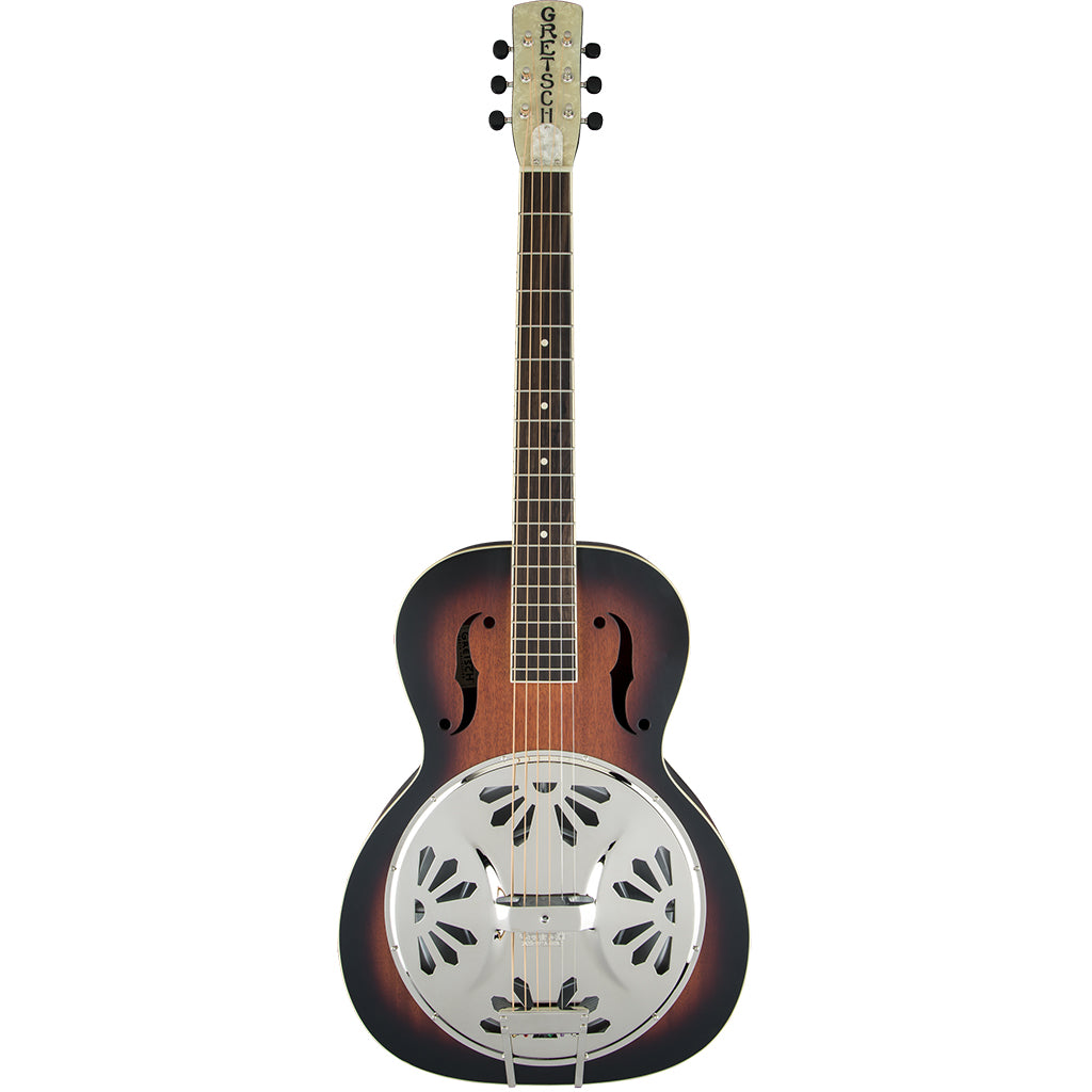 Gretsch - G9220 Bobtail™ Round-Neck A.E., Mahogany Body Spider Cone Resonator Guitar, Fishman® Nashville Resonator Pickup, 2-Color Sunburst