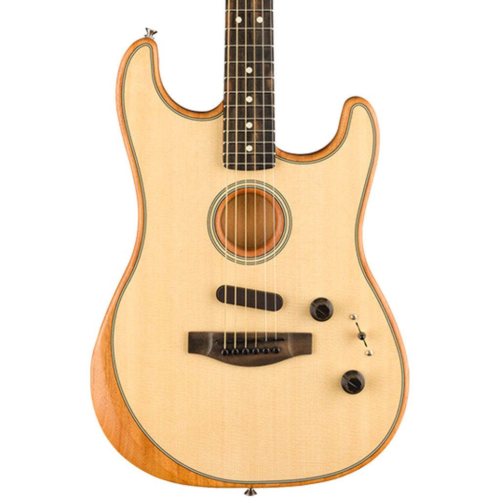 Fender American Acoustasonic Strat Ebony Fingerboard Natural