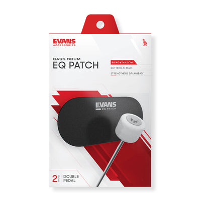 Evans - EQ Black Nylon - Double Patch