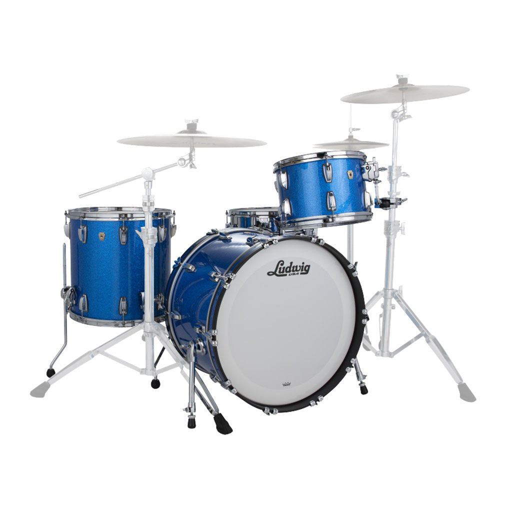 Ludwig Classic Maple 22&quot; FAB 3-Piece Shell Pack - Blue Sparkle