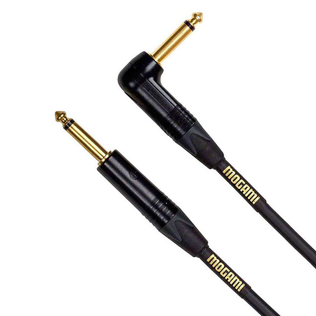 Mogami MOG-INSTRUMENTR10 - Gold Series Instrument Cable - Angled/Straight (10ft)