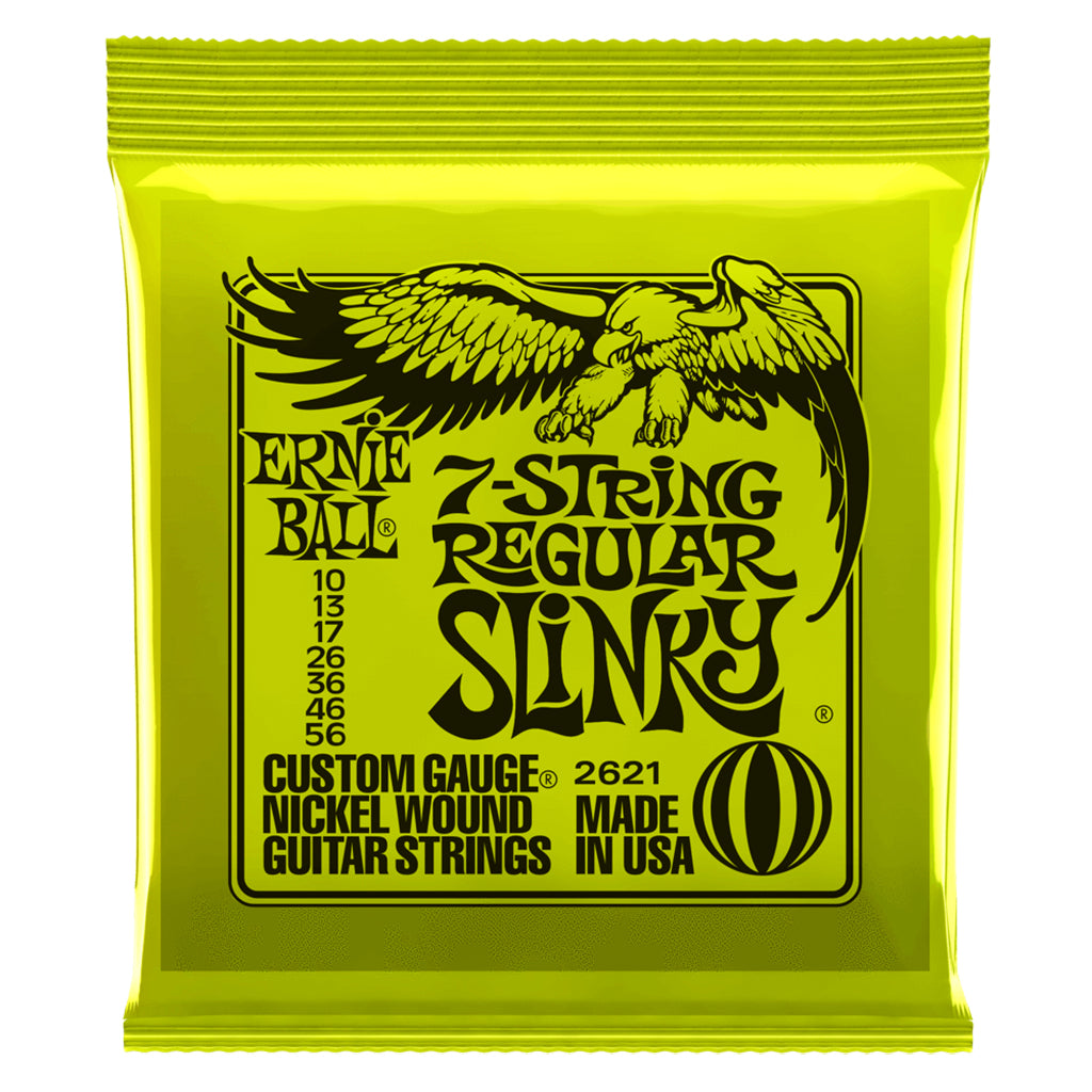 Ernie Ball E2621 Regular Slinky 7 String 10 56 Electric Guitar Strings Guitar Strings P02621
