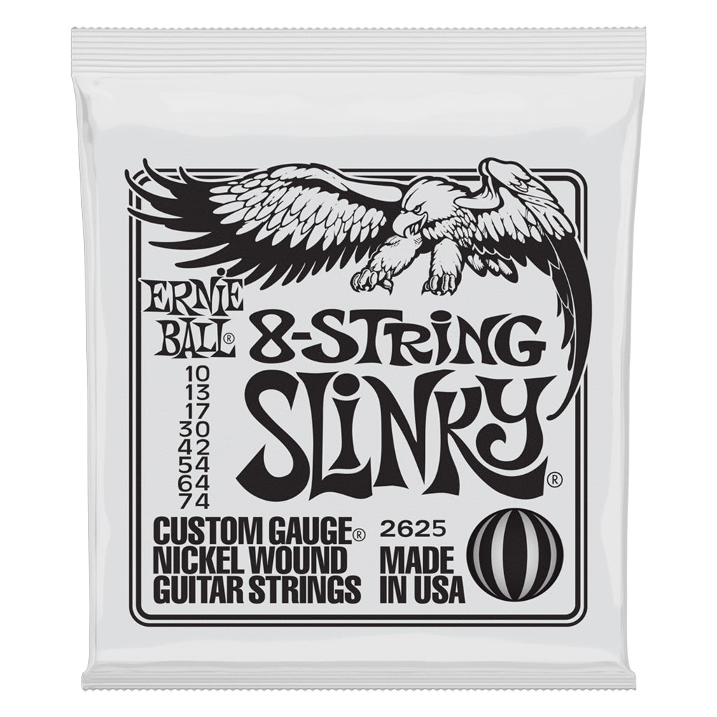 Ernie Ball E2625 8 String Slinky 10 74 Guitar Strings Guitar Strings P02625