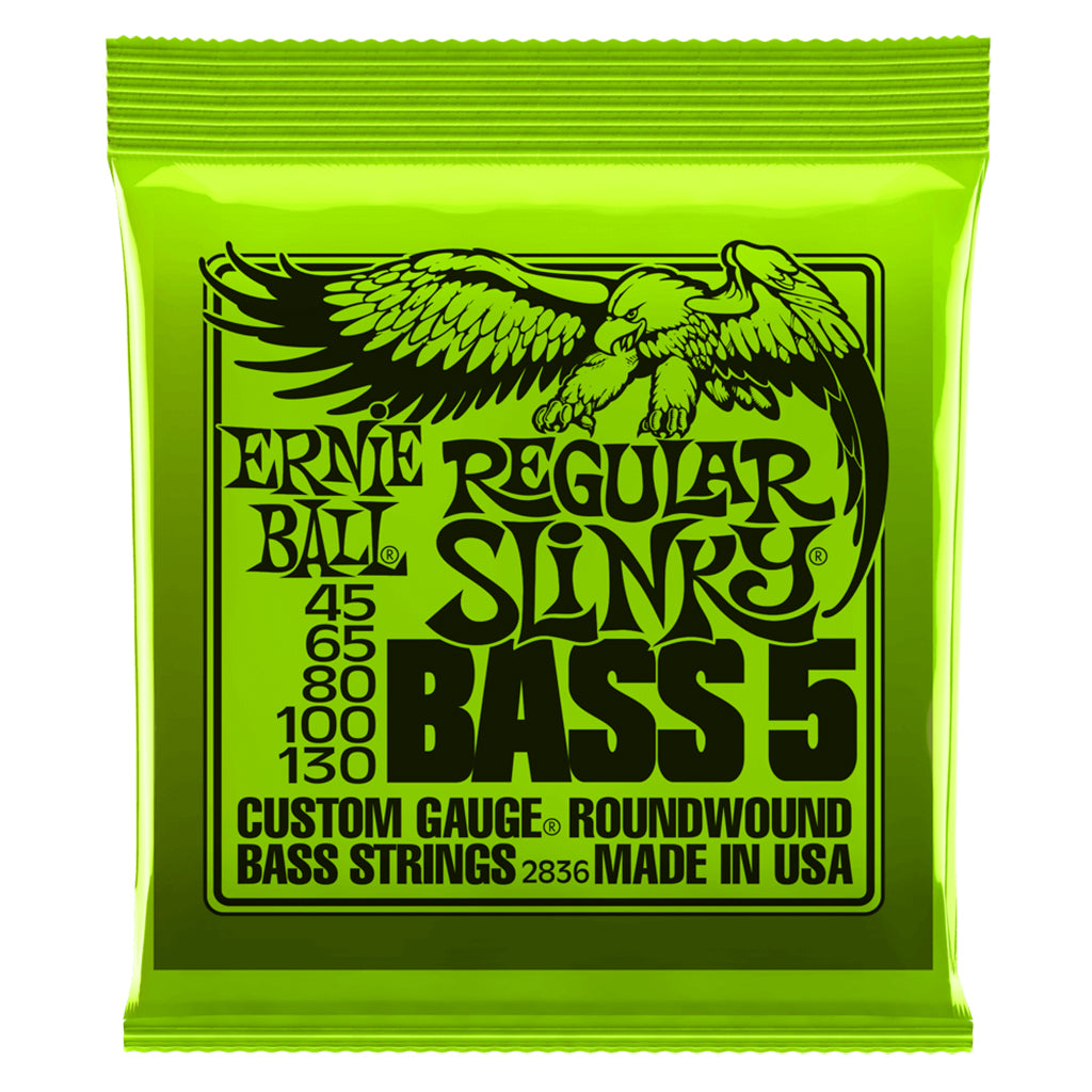 Ernie Ball E2836 - Regular Slinky 5 String Bass 45-130 Bass Guitar Strings