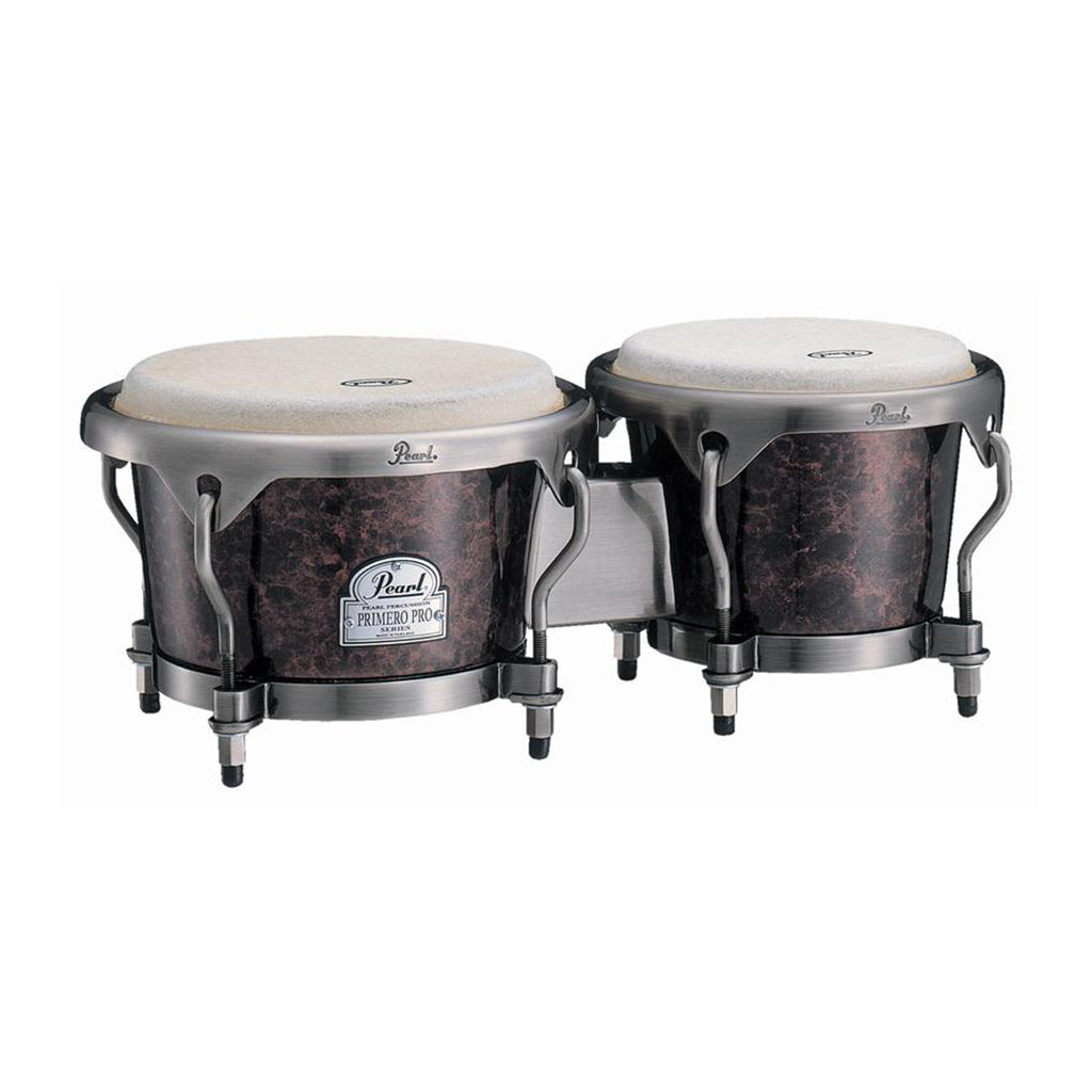 Pearl - Primero Pro Bongos - 7&quot;/8-1/2&quot; Fiberglass - Wine Red Marble