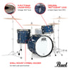 Pearl 75th Anniversary President Series Deluxe 20" 3-Piece Shell Pack Lauan - Ocean Ripple